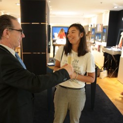 chloe cornu wong at apm monaco with champagne 1